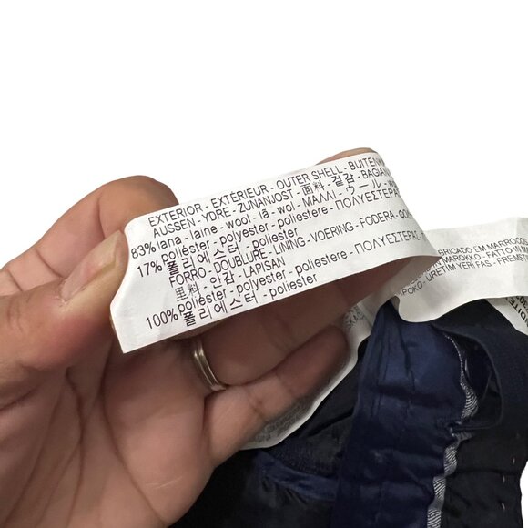 Zara Boys Navy Blue Extra Fine Merino Wool Trouser Pants Size 9/10 - Picture 3 of 7